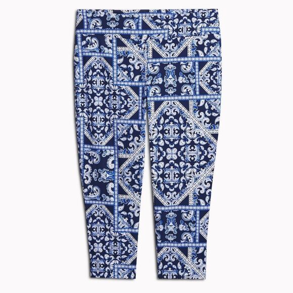 New With Tags Laura Plus Size 16 Rayon Blend Paisley Print Capris - Picture 7 of 14